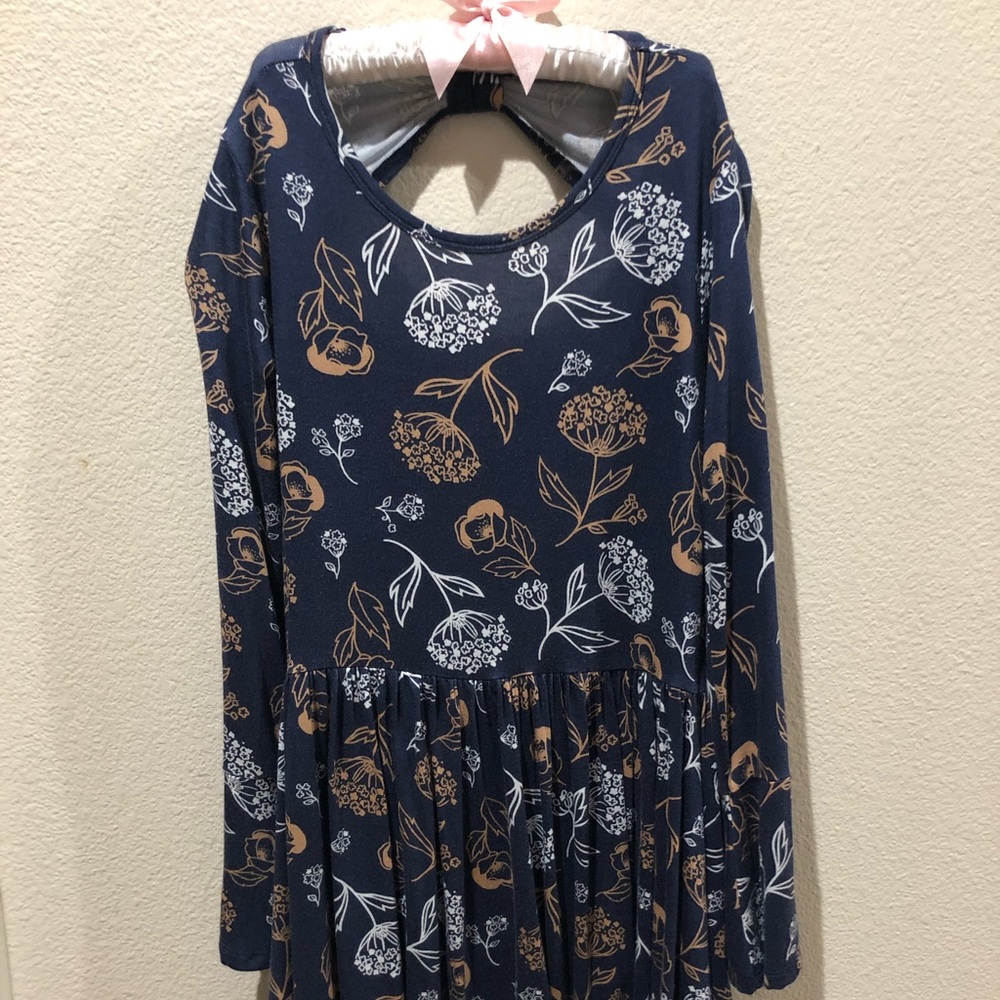 Girls Nordstrom Harper Canyon blue floral print